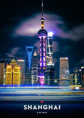 Shanghai Skyline at Night