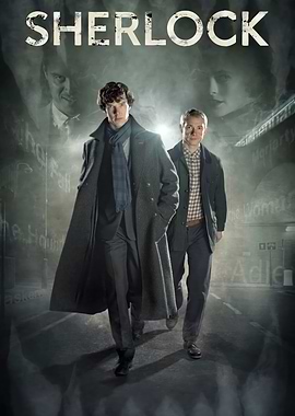 Sherlock Poster with Benedict Cumberbatch and Martin Freeman