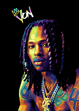 King Von Pop Art Portrait