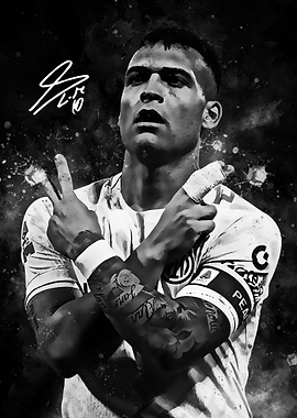 Footballer Lautaro Martinez Portrait