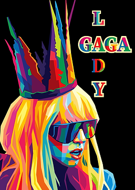 Lady Gaga Pop Art Portrait