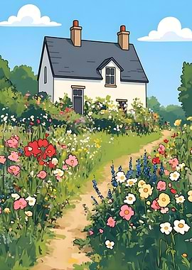 Charming Cottage Garden Path