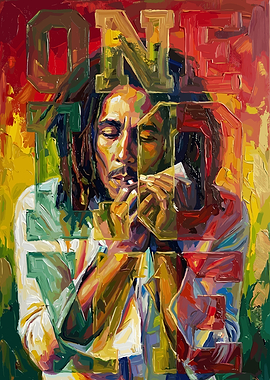 Bob Marley Painting One Love
