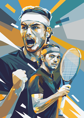 Taylor Fritz in colorful style