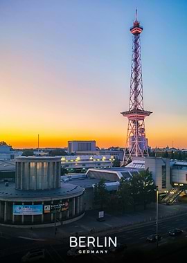 Berlin TV Tower at Sunset