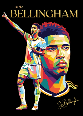 Jude Bellingham Pop Art Portrait