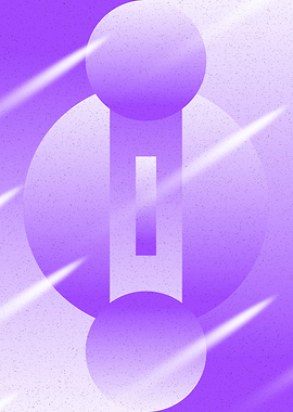 Abstract Purple Geometric Design