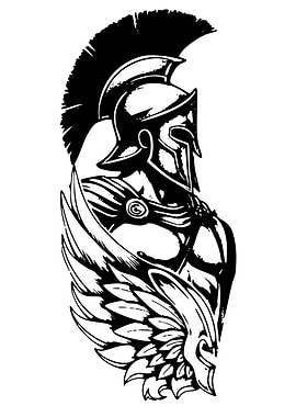 Spartan Warrior with Wings