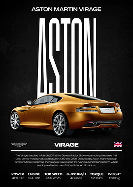Aston Martin Virage Poster