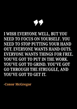Conor McGregor Inspirational Quote
