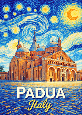 Padua Italy Starry Night Painting