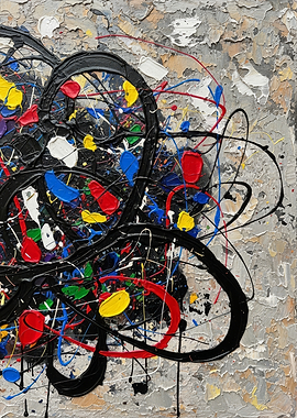 Abstract Splatter Painting