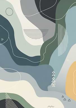 Abstract Organic Shapes and Lines