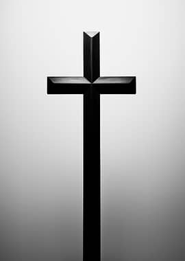 Black Christian Cross Silhouette
