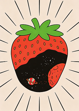 Cosmic Strawberry with Planets