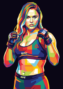 Ronda Rousey Pop Art Portrait