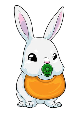 Baby Rabbit Pacifier Bib