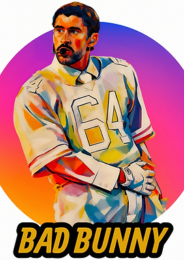 Bad Bunny Pop Art Portrait