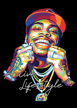 Colorful Portrait of a Smiling Man