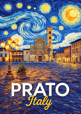 Prato Italy Starry Night Painting