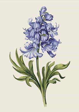 Bluebell Flower Illustration