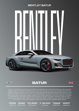 Bentley Batur Car Poster