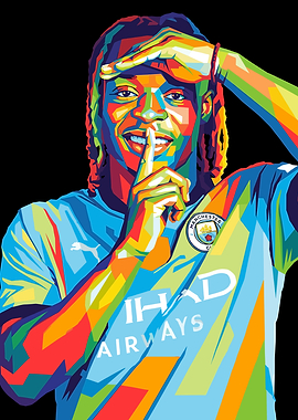 Desire Doue Colorful Portrait of a Soccer Player