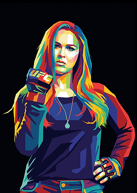 Ronda Rousey Pop Art Portrait