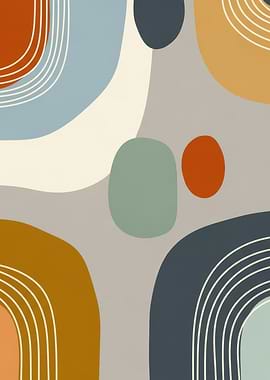 Abstract Mid-Century Modern Shapes