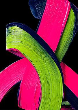 Vibrant Abstract Paint Strokes