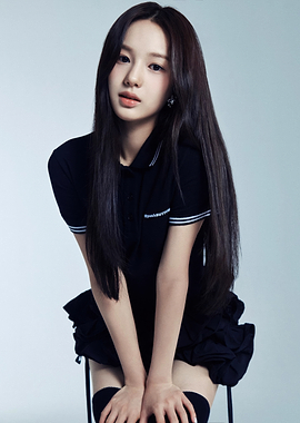 ryu sarang in black polo and skirt