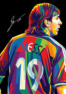 Lionel Messi Pop Art Portrait