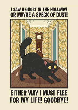 Funny Black Cat Hallway Zoomies