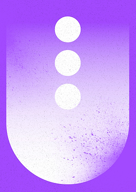 Three White Circles on Purple Gradient