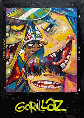 Gorillaz Band Portrait painting art