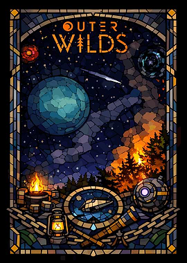 Outer Wilds Stained Glass Poster