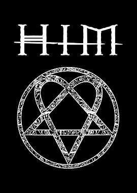 HIM band logo with heartagram symbol