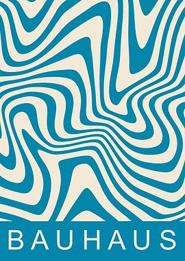 Bauhaus Abstract Wave Pattern