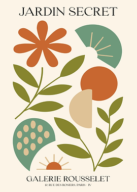 Jardin Secret Floral Poster