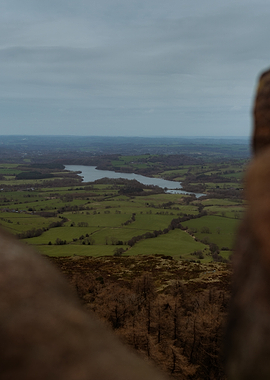Overcast Landscape from the Roaches, with Tittesworth Reservoir