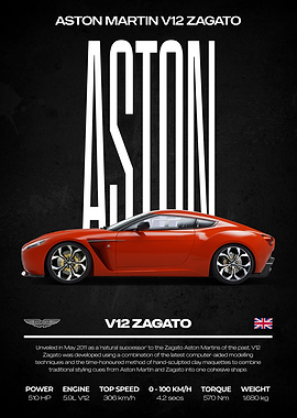 Aston Martin V12 Zagato Poster