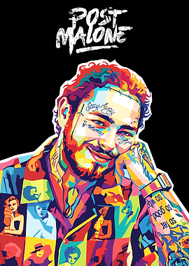 Post Malone Pop Art Portrait