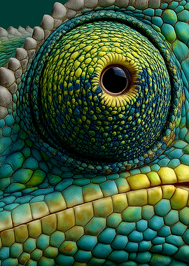 Chameleon Eye Close-Up