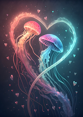 Romantic Jellyfish Heart