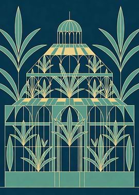 Greenhouse with Tropical Plants