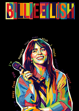 Billie Eilish Pop Art Portrait