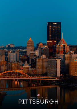 Pittsburgh Cityscape at Dusk