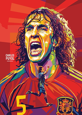 Carles Puyol Pop Art Portrait