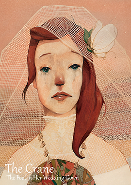 Crying Bride with Veil and Flower