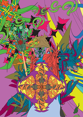Vibrant Abstract Psychedelic Illustration